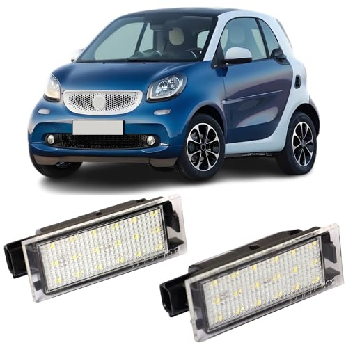 REINKO LED Kennzeichenbeleuchtung passt für Smart Forfour Fortwo Coupe Cabrio. W453
