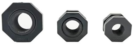 Accessoires Pour Tonneaux De Pluie 1/2'' 3/4'' 1'' Bulkhead Fitting Double Threaded Water Tank Connector For Rain Barrels, Tubs, Pools, Aquariums,Drain Pipe Montage Du Collecteur De Pluie(D-Dark Grey)