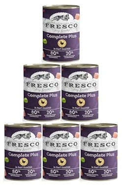 FRESCO Dog NassBarf Huhn 6 x 800g | Hundefutter Nass getreidefrei | Mono-Protein & 80% Frischfleisch | Nassfutter für Hunde ohne künstliche Zusätze | Aus Deutschland