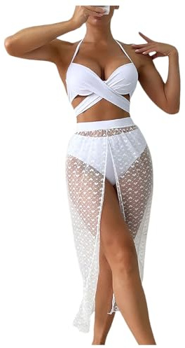 Maillot De Bain Bandeau Bikini Sexy Femme String Grande Taille Ensembles Maillots Deux Pièces Transbronzant Blanc 1 Pièce Forte Poitrine Shorty Bustier Ronde Une Amincissant e Maillot'de #