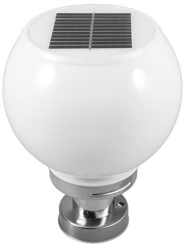 POPETPOP Lampada Da Parete Solare Led Sfera 200 Mm Bianca, Luce Per Esterni, Illuminazione Da Giardino Pannello Solare Ad Alta Luminosità, Facile Da Installare