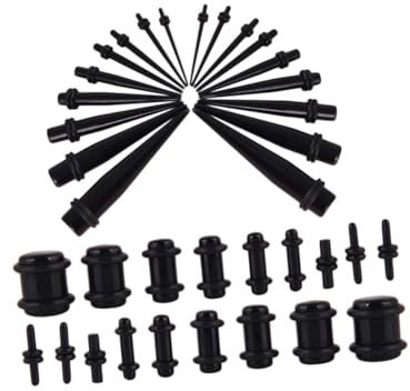 Healeved 36 Pieza Accesorios para Expansión de Orejas de Varios Dilatadores de Oreja de Perforación de Pabellón Auricular para Uso Perforación Corporal
