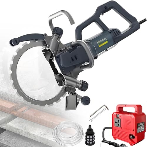 SHENGSHIYU Cortadora Eléctrica de Pared con 8800W Motor sin Escobillas de Cobre,Profundidad máxima 270mm,3000 RPM,Corte sin Polvo con Bomba de Agua y Disco de Diamante,para Hormigón,Ladrillo