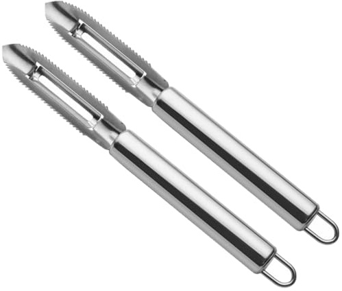 WATIIFUFU 2 Peladores de Verduras Multifuncionales de Acero Inoxidable, Pelador y Rallador para Frutas y Verduras, Paquete de 2 Unidades, Utensilios de Cocina para Pelar Zanahorias y Frutas