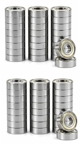 RowGlow 60 Piezas Rodamientos 608zz Para Skateboards Roller Patines En Línea Longboard, Rodamiento 608 Zz Doble Blindaje Metal 8x22x7mm 608z 608 Z (608zz 60pcs)