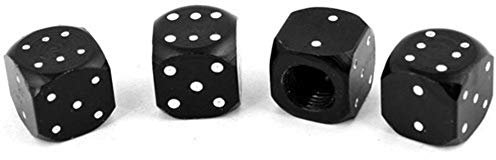 Tapones antipolvo – 4 tapas de metal para válvulas de neumáticos de coche, motocicleta, ATV, color negro, rentables y duraderas