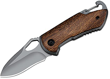 eiloszf Fällkniv trähandtag, jakt camping fickkniv, enhands liten kniv, enhandskniv utomhus mini litet fickverktyg bälteskniv