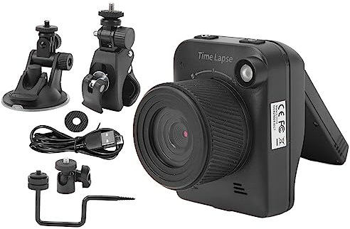 Akozon Zeitrafferkamera, 4K 32 MP Outdoor-Konstruktion, Vollfarb-Zeitrafferkamera mit 2,0-Zoll-LCD-Bildschirm, Makroaufnahmen, IP66, Wasserdicht, Zeitrafferaufnahmen