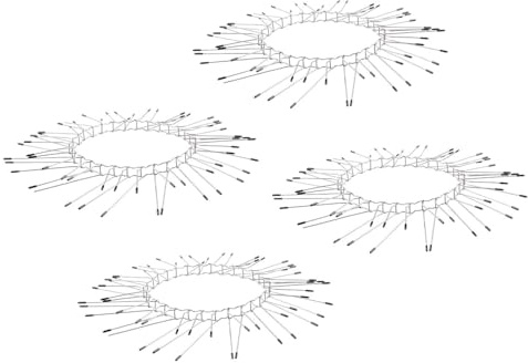 Exbuster Katzenschreck Haus: 4er-Set Marder-& Katzen-Abwehrgürtel, Edelstahl, für bis Ø 12 cm (Marderabwehr Fallrohr, Marderschutz Wellrohr)