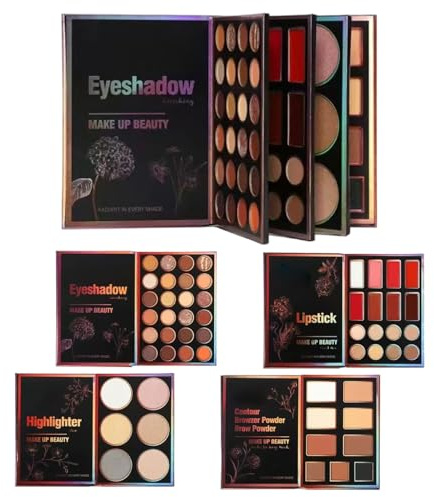 Palette Di Ombretti | 55 Colori Rossetto Cosmetico,Ombretto Perlato - Per Donne Adolescenti Ragazze Signore Madri Bellezza Festival Serata Incontri Evento Formale Scena Spettacolo