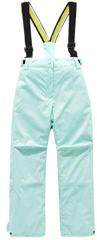Generisch Toddler Baby Schneehose Winter Wasserdicht Winddicht Skihose Isoliert Elastischer Bund Ski Overall Dick Warm Infant Snowboardhose Outdoor Sport Schnee Hose (Mint Green, 10-11 Years)