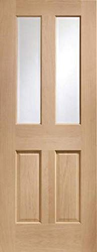 XL Joinery Internal Oak Malton with Clear Bevelled Glass Door