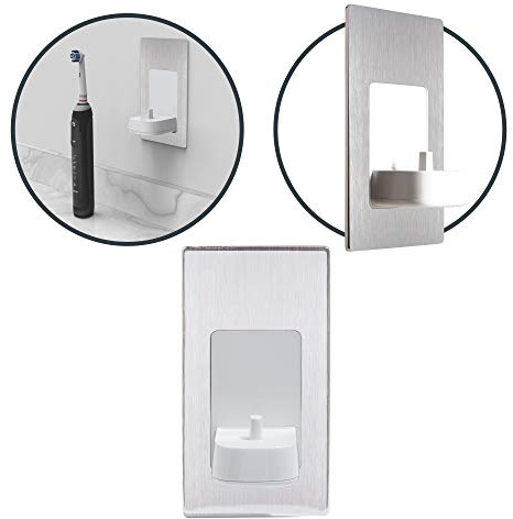 ProofVision in Wall Electric Toothbrush Charger Brushed Steel Finish