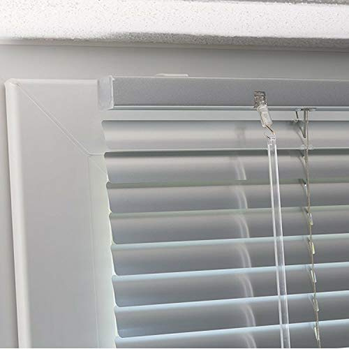 Aluminium Metal Venetian Blinds Trimable Easy Fit 25mm Slat Home Office Silver,Black,White Colours (Silver, 90 x 150 cm)