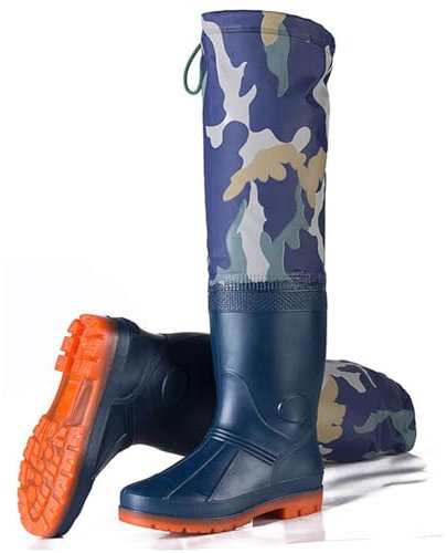 BLUEZY Angel-Wathose, Wasserdichte Wathose, Gummistiefel Herren, Watstiefel Herren, Wathose Herren Damen Wathose Angeln Stiefel Für Angeln, Bauernhöfe, Bauarbeiten 43