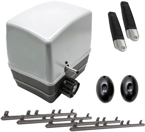Soft Kit Automazione 230V Per Cancello Scorrevole 600 Kg Con 4 Mt Cremagliera Nylon, 2 Telecomandi E 1 Coppia Di Fotocellule Compatibile Con Co-Z