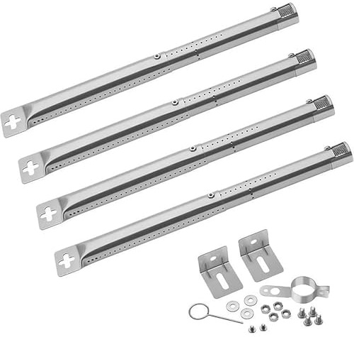 Tubo bruciatore universale per barbecue a gas, regolabile 31-44 cm, in acciaio inox, ricambio per campeggio, Charbroil, Napoleone, FirePlus, Fire Mountain, CosmoGrill