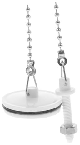 KOMBIUDA Tapón de Drenaje de Inoxidable con Cadena para Bañera y Fregadero Práctico y de Usar Compatible con Varios