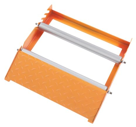 Avvolgicavo arancione, avvolgicavo, supporto per rotolo di cavi, supporto per avvolgicavo, supporto per rulli in nylon, ruote in ferro e ruote in legno, 56 x 55 cm