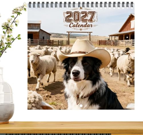 2027 Års Kalender Söt, och rolig planeringskalender med | Kalender med 12 månader För såväl hundälskaren familjen, kontoret, skolan och