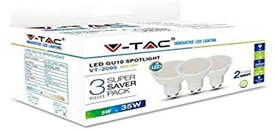 Lampadine LED Gu10 5W, Faretto Spotlight, 4000K, 3 pezzi