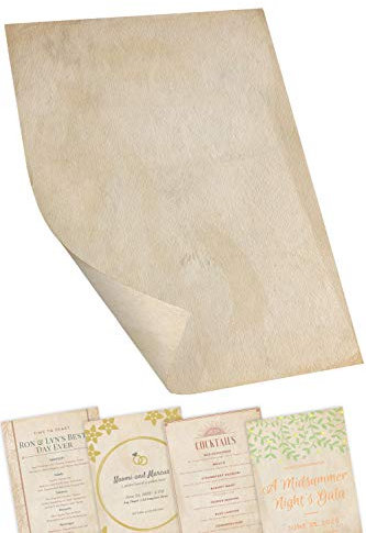 Aurelius Certificate Paper, Scroll Papyrus Effect, Like Decorative Parchment Paper, Printing & Craft, Letter Writing - 60 Sheets, A4, Double Sided, Printer Friendly, 100 GSM - Astra Print