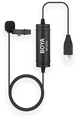 Boya by-DM2 USB Type-C Omnidirectional Lavalier Micrófono para Dispositivos Android