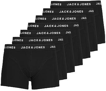 Jack & Jones Jachuey - 7-Pack Boxershorts i Bomull med Resår för Herr - Svart - Storlek XL