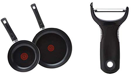 Tefal Taste, 20 cm/ 28 cm, Twin Pack, Frying Pan Set, Non Stick & OXO Good Grips Y Peeler