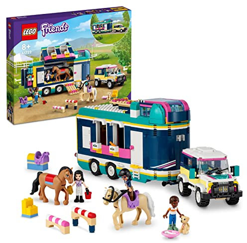 LEGO 41722 Friends La Remorque du Concours Hippique: Jouet Équestre, Concours Hipppique avec Remorque à Chevaux, Voiture, Kit de Construction, pour Garçons et Filles Dès 8 Ans