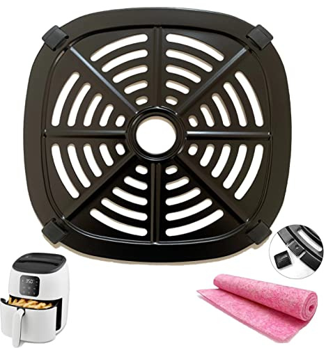 GSZN Air Fryer Grill Pan for Dash 2.6QT Fryers, Premium Nonstick Crisper Plate, Insert Rack Grate Grid 2.6 Quart Fryer, Dishwasher Safe Black