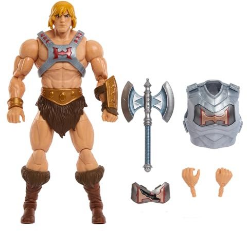 Masters of the Universe: Revolution Masterverse He-Man Action Figure with Removable Battle Armor, Deluxe Collectible with 30 Articulations, MOTU Toy, HYC49