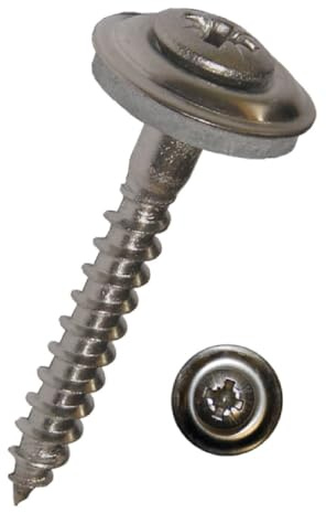Vis étanches A2 cruciformes avec rondelle d'étanchéité d = 15 mm similaire à DIN 7995 (100, 4,5 x 55 mm)