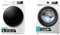 Hisense DHQA902U Asciugatrice A Pompa Di Calore Con Ion Tech, 9 Kg, A++, Oblò Nero & WFQE9014EVJM - Lavatrice a Carica Frontale 9 Kg, 1400 rpm, Classe A, 15 Programmi, Vapore