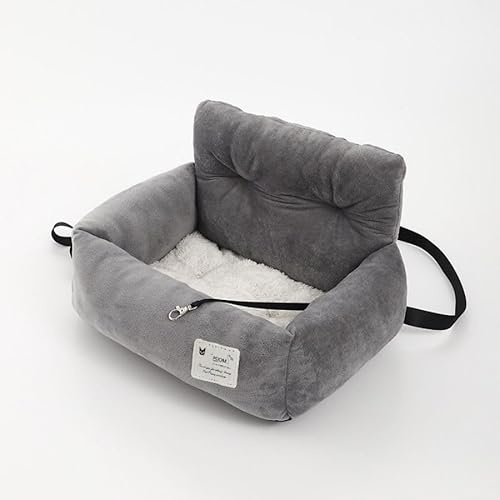 Hundeautositz für Kleine & Mittlere Hunde – Tragbarer, Waschbarer Hundekorb mit Sicherheitsgurt, Weiches Auto-Hundebett für Rücksitz