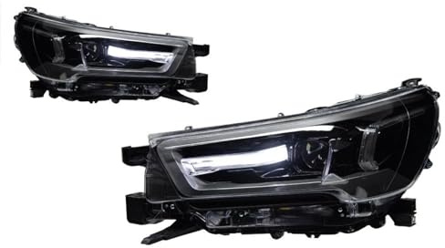 BTHMGBAE Fari Anteriori Per Toyota Per Hilux Per REVO Fari 2020-2024 Ricambi Auto Luci Diurne A LED Lente Bifacciale Accessori Auto Modificati Faro Principale