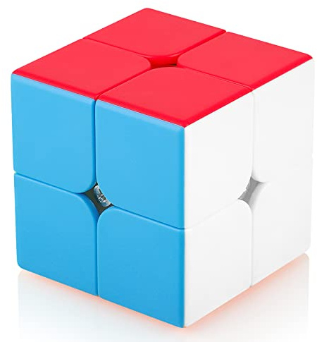 Maomaoyu Speed Magic Cube Stickerless 2x2 2x2x2 Smooth Magic Cube 3D Brain Teasers Stocking Filler Toy