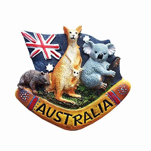 Wilde Tiere Nationalflagge Australien 3D Kühlschrankmagnet Reise Souvenir Geschenk Home Küche Dekoration Magnetaufkleber Australien Kühlschrank Magnet Kollektion
