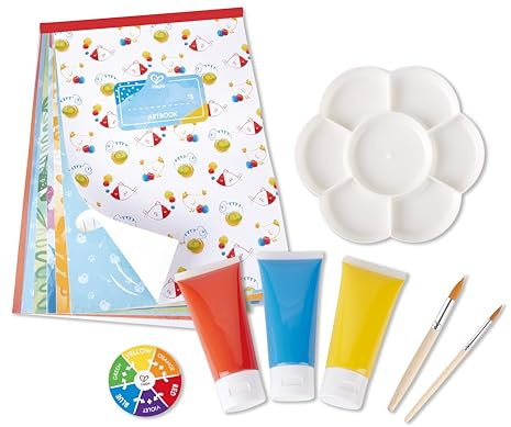 Hape Farbmix-Malerei - Malset, Zubehör für Spieltafel, Kreativset für Kinder, Malen mit Farben, Lernspielzeug aus Holz für Kleinkinder, fördert Kreativität und Feinmotorik, für Kinder ab 4 Jahren