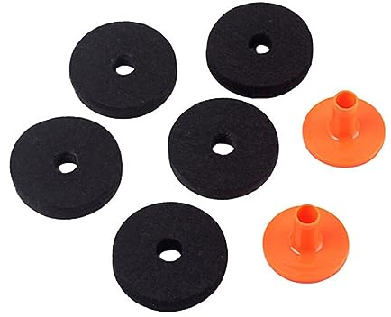 BESTonZON 7stücke Beckenständer Set Hi-hat Kupplungsfilz Beckenhüllen Aus Kunststoff Mit Runder Form Zum Schutz -kontakt Für Schlagzeuger Und Beckenständer