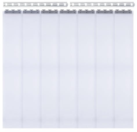 KumuJ 7 tende a strisce in PVC trasparente, 200 x 18 cm, spessore 2 mm, per stalla e supermercati