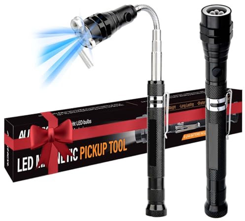 AUXHCYL Gifts for Men, LED Telescopic Magnetic Pickup Tool Christmas Gifts for Dad, Technology Gadgets Gifts for Mens who Have Everything, Dad Birthday Presents DIY Tools, Stocking Fillers for Men
