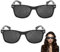 DONOONIS 2PCS Lunette de Repos,Lunettes à Grille,Lunettes à Trous,Lunette de Soleil à Trous pour Lire l'entraînement et la Relaxation des Yeux,Soulagement de la Fatigue Oculaire(Noir)