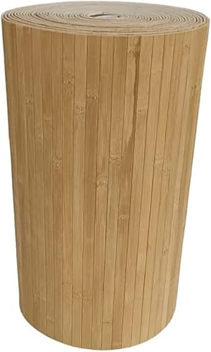 SpazioTessile Tappeto Cucina Stuoia Passatoia Gommata Bamboo Naturale Antiscivolo 9Misure tinta unita rm (Oro, 50x320)