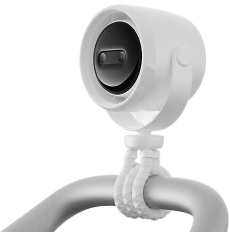 Lpsdssre Ventilador de cochecito de bebé, pequeño ventilador de clip, trípode flexible giratorio, refrigeración de escritorio, multiusos, compacto, 32,5 x 16,7 cm, negro, para viajes, camping