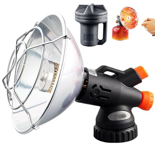Réfonce de camping, chauffage de tente à gaz à gaz réglable avec soupape commande, chauffage rapide compact et propane portable pour le camping, la randonnée, la pêche, la tente noire