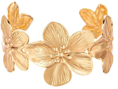 XFSRG Damenarmbänder Personalisierte Blumenarmbänder Strand Urlaubsschmuck Nische Offene Armbänder Accessoires Zwei Farben Erhältlich Modisch und Vielseitig