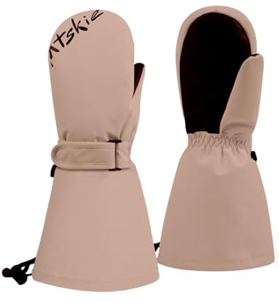KAHDGSS Guantes Impermeables Y Transpirables Para Niños Guantes Con Forro Térmico Deportes De Invierno Agarre Antideslizante Juego De Nieve Chico Esquí Resistente Agua Chico S