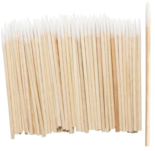 Bastoncini di cotone per pulizia | 300 pezzi Tampone di cotone con manico in legno Forniture permanenti per tatuaggi Tamponi applicatori con punta Bastoncini per cosmetici per trucco per trucco per t