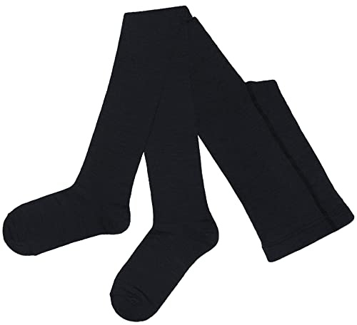 Weri Spezials - Collant da donna in lana ecologica, 7 colori alla moda, lisci Nero 50-52